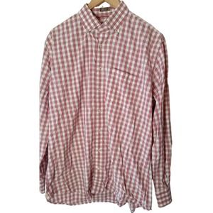 Peter Millar Shirt Mens XL Button Down Checkered Long Sleeve